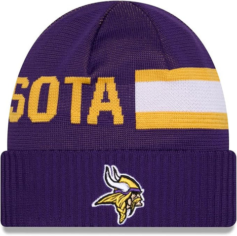 New Era NFL Minnesota Vikings 2024 Cold Weather Tech Knit Beanie - Purple