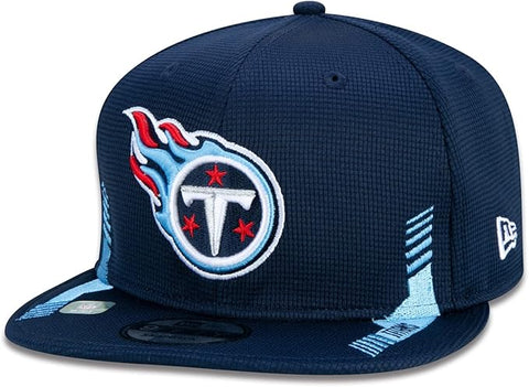 New Era Men's NFL Tennessee Titans 2021 Sideline Home 9FIFTY Adjustable Snapback Hat - Navy