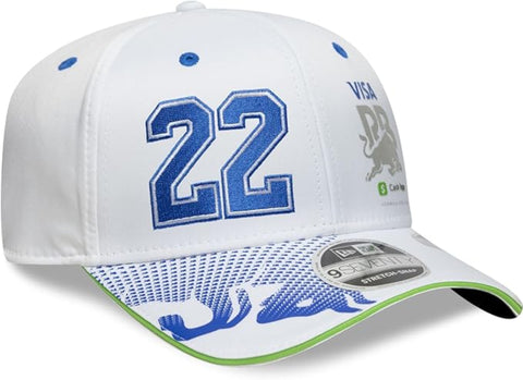 New Era 9SEVENTY Formula 1 Racing Bulls #22 Yuki Tsanoda Adjustable Snapback Hat - White