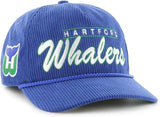 47 NHL Hartford Double Header Corduroy Hitch Adjustable Snapback Hat - Blue