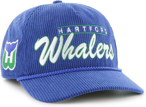 47 NHL Hartford Double Header Corduroy Hitch Adjustable Snapback Hat - Blue