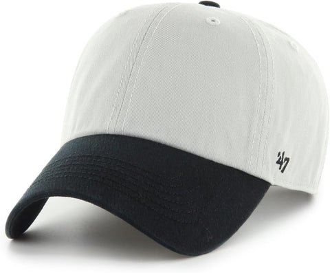 47 Blank Two Toned Adjustable Clean Up Cap - Grey/Black