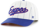'47 MLB Montreal Expos Double Header Pinstripe Hitch Hat | Adjustable-White