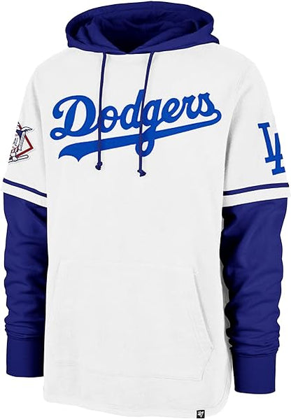 47 MLB Los Angeles Dodgers Trifecta Shortstop Hoodie - White/Blue