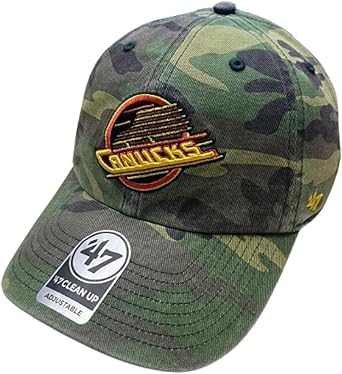 47 Clean Up NHL Vancouver Skate Logo Adjustable Hat - Camo