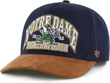 47 NCAA Notre Dame Fighting Irish Break Wood Suede Hitch Adjustable Snapback Hat - Navy/Brown
