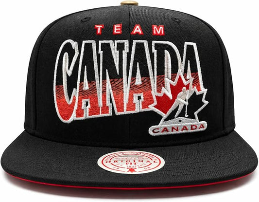 Mitchell & Ness Hockey Canada 2026 Original Fit Adjustable Snapback Hat - Black