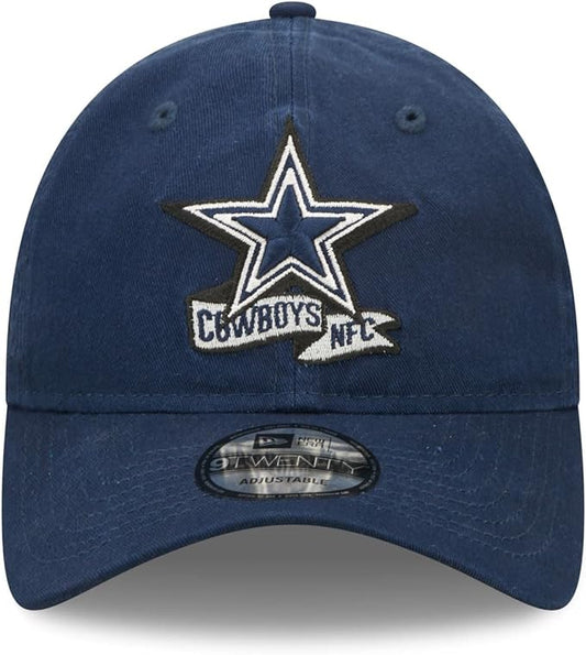 New Era Dallas Cowboys NFL 2022 Sideline Blue 9Twenty Unstructured Strapback Cap - One-Size