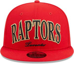 New Era NBA Toronto Raptors Golden Tall Text Throwback 9FIFTY Adjustable Snapback Hat - Red