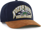 47 NCAA Notre Dame Fighting Irish Break Wood Suede Hitch Adjustable Snapback Hat - Navy/Brown
