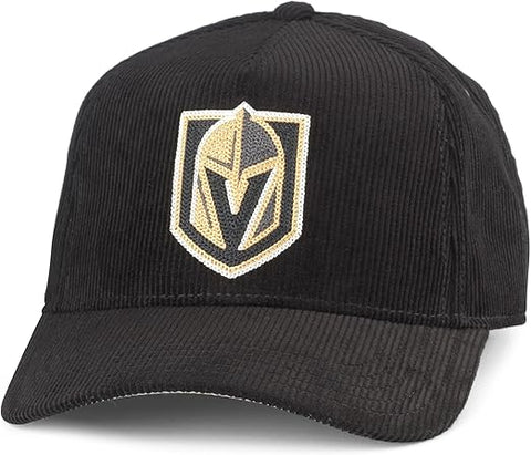 American Needle NHL Vegas Golden Knights Corduroy Valin Adjustable Snapback Cap - Black