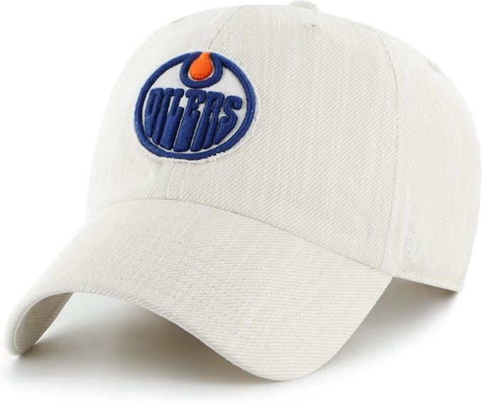 '47 NHL Edmonton Oilers Slub Twill Clean Up Adjustable Cap - White