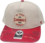 47 MLB St Louis 1882 Fiji Hitch Adjustable Snapback Hat - Natural/Red