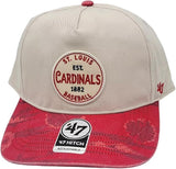47 MLB St Louis 1882 Fiji Hitch Adjustable Snapback Hat - Natural/Red