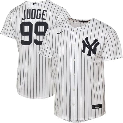 Nike Youth MLB New York Yankees Aaron Judge #99 Pinstripe Home Jersey - White/Black