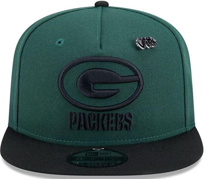 New Era Men's Green Bay Packers 2024 Inspire Change A-Frame 9FIFTY Snapback Hat - Green/Black
