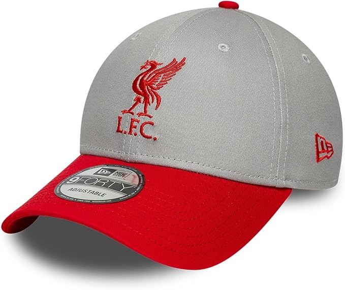 New Era 9FORTY EPL Liverpool FC Contrast Adjustable Hat - Grey/Red