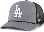'47 Trucker MLB Los Angeles Dodgers Carbon Rope Adjustable Mesh Back Cap - Grey