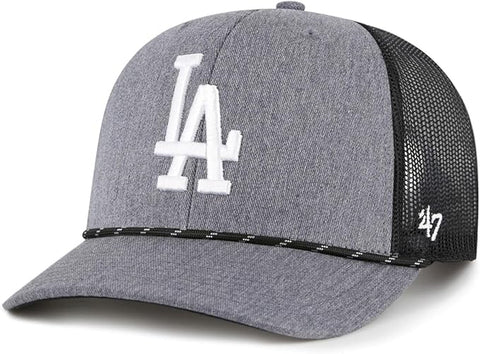 '47 Trucker MLB Los Angeles Dodgers Carbon Rope Adjustable Mesh Back Cap - Grey