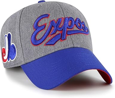 47 MVP MLB Montreal Expos Granite Script Adjustable Hat - Grey/Blue