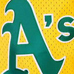 Mitchell & Ness Men's MLB Oakland Athletics Rickey Henderson #35 Cooperstown Mesh Batting Practice Jersey - Yellow