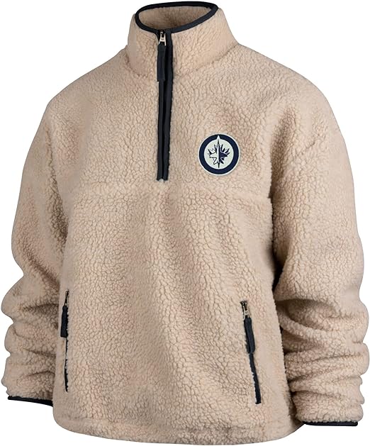 47 NHL Women's Winnipeg Jets Snowbird Quarter Zip Soft Hoodie - Cream