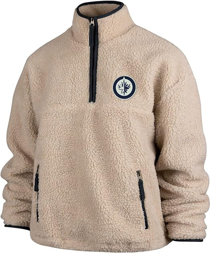 47 NHL Women's Winnipeg Jets Snowbird Quarter Zip Soft Hoodie - Cream