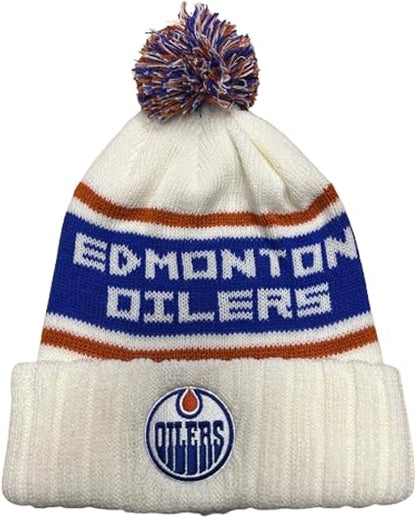 American Needle NHL Edmonton Oilers Pillow Line Cuffed Knit Hat - Cream
