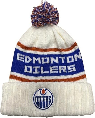American Needle NHL Edmonton Oilers Pillow Line Cuffed Knit Hat - Cream