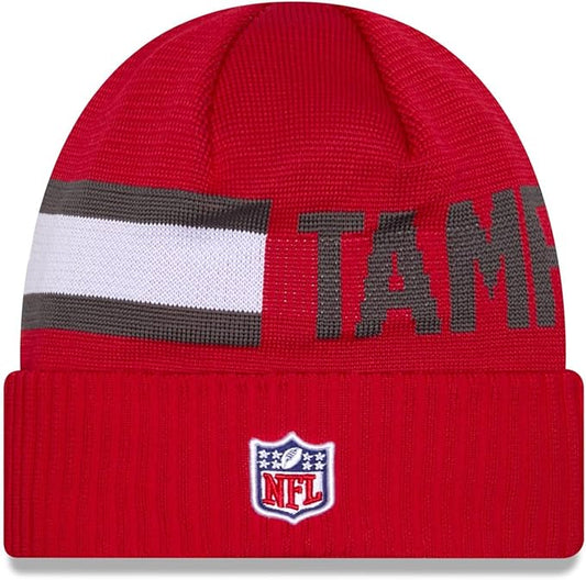 New Era NFL Tampa Bay Buccaneers 2024 Cold Weather Tech Knit Beanie - Red