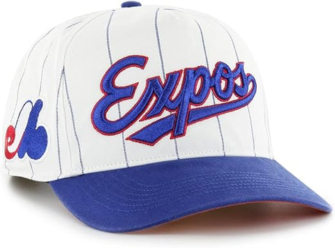 '47 MLB Montreal Expos Double Header Pinstripe Hitch Hat | Adjustable-White