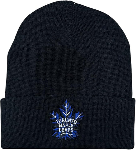 American Needle NHL Toronto Maple Leafs Cuffed Knit Beanie Hat - Black