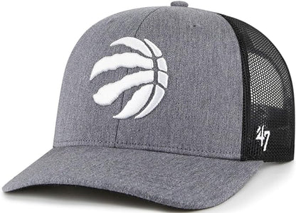 47 Trucker NBA Toronto Raptors Mesh Back Adjustable Hat - Carbon