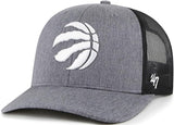 47 Trucker NBA Toronto Raptors Mesh Back Adjustable Hat - Carbon