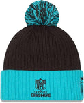 New Era NFL 2024 Miami Dolphins Social Justice Inspire Change Knit Pom Knit - Black/Aqua