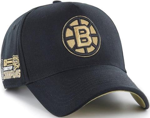 47 Sure Shot MVP DT NHL Boston Bruins Deluxe Adjustable Snapback Hat - Black/Gold