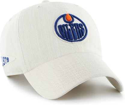 '47 NHL Edmonton Oilers Slub Twill Clean Up Adjustable Cap - White
