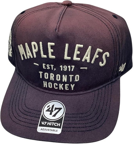 '47 NHL Toronto Maple Leafs Dusted Laramie Hitch Adjustable Snapback Hat - Grey