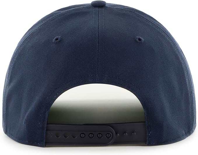 47 NCAA North Carolina Tarheels Break Wood Suede Hitch Adjustable Snapback Hat - Navy/Brown