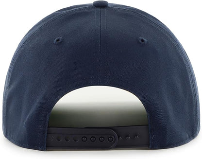 47 NCAA Michigan Wolverines Break Wood Suede Hitch Adjustable Snapback Hat - Navy/Brown