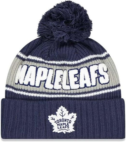 New Era NHL Toronto Maple Leafs Bold Knit Beanie - Navy