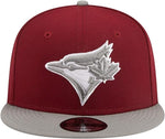 New Era MLB Toronto Blue Jays Two Tone Color Pack 9FIFTY Adjustable Snapback Hat - Maroon/Silver
