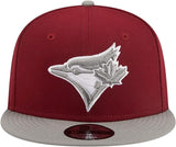 New Era MLB Toronto Blue Jays Two Tone Color Pack 9FIFTY Adjustable Snapback Hat - Maroon/Silver