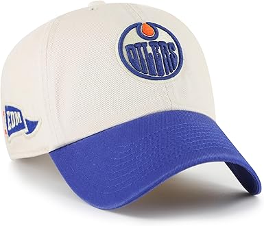 47 NHL Edmonton Grand Stand Clean Up Adjustable Hat - Cream/Royal