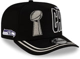 New Era 9FIFTY NFL Seattle Seahawks Super Bowl LX Champions Parade Adjustable Snapback Hat - Black