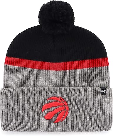 '47 NBA Toronto Split Shadow Cuff Knit Toque - Grey/Black