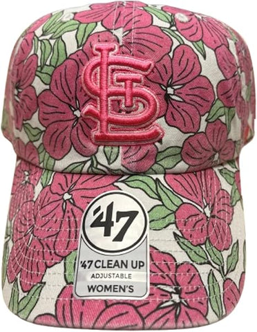 47 Clean Up Women's MLB St. Louis Florentina Adjustable Hat - Pink Floral