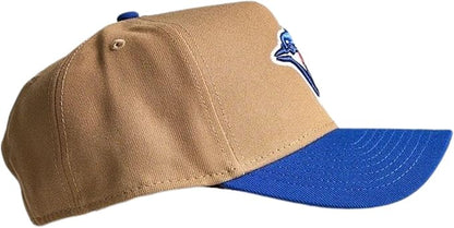 New Era Men's MLB Toronto Blue Jays Chase 9FORTY A-Frame Adjustable Snapback Hat - Khaki/Royal
