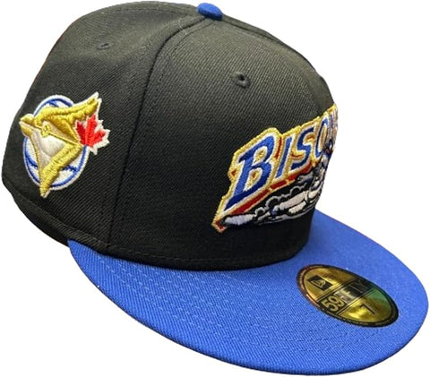 New Era 59FIFTY MiLB Buffalo Bisons with Toronto Blue Jays Fitted Hat - Black/Royal Blue
