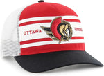 47 NHL Ottawa Double Header Super Stripe Hitch RF Adjustable Snapback Hat - Red/Black
